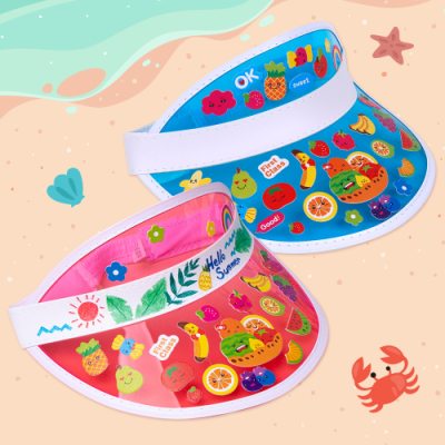 [미술샘] 여름 스티커 투명 썬캡