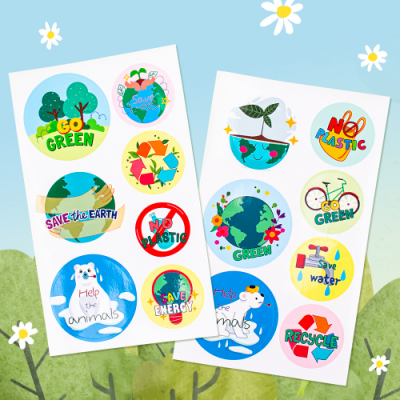 [미술샘] 지구사랑 스티커 2종 Set