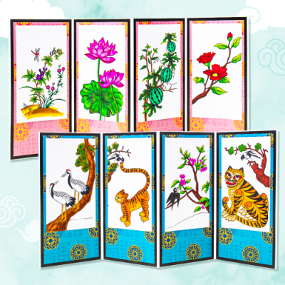 [미술샘] 민화 병풍 만들기