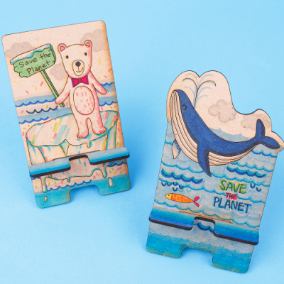 [미술샘] 지구를 사랑해요 핸드폰 거치대 (1인용)