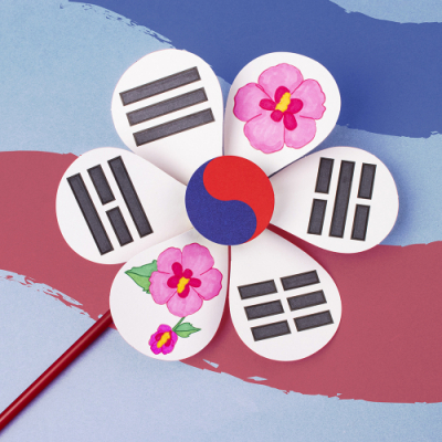[미술샘] 태극기 무궁화 바람개비