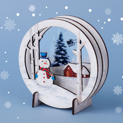 [미술샘] MDF 크리스마스 시어터