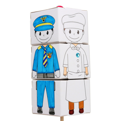 [미술샘] 여러가지 직업의상 6각큐브