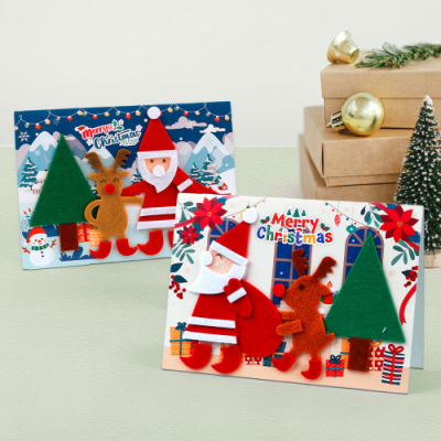 [미술샘] 쉽게 만드는 펠트 산타 카드