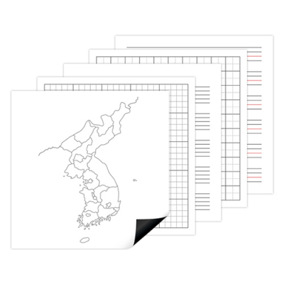 [두문]고무자석보드 모눈/격자,한글쓰기,영어쓰기,오선 ,한국지도 110*110