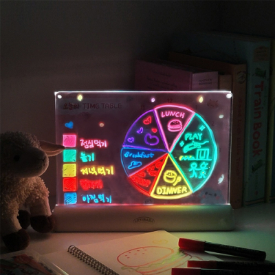[아쎈제이제이] LED 라이트 싸인보드 미술 색칠 그림판