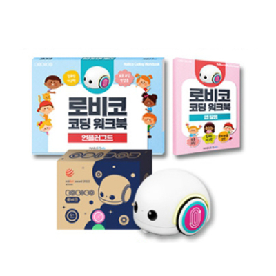 [아쎈제이제이] 로비코 스타트 패키지(워크북) 코딩 로봇 학습 과학