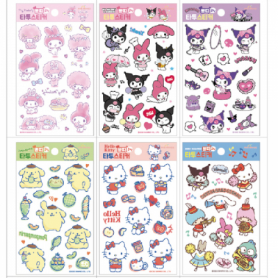 [산리오캐릭터즈]산리오 쁘띠 타투 스티커(랜덤1개)