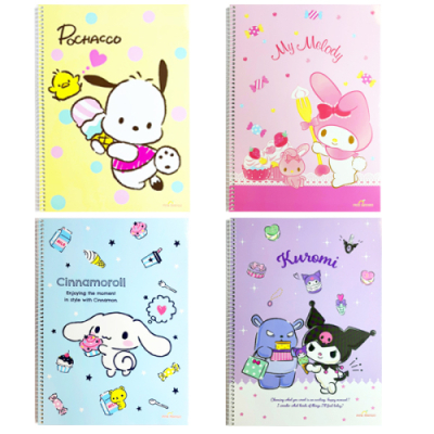 [산리오캐릭터즈]산리오 유선스프링노트  (4종택1)