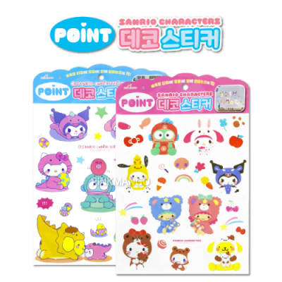[산리오캐릭터즈]산리오 포인트 데코스티커(2종랜덤1개)