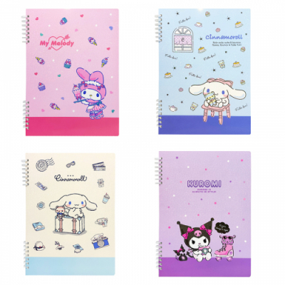 [산리오캐릭터즈]산리오 2단 스프링 노트(B5) (4종택1)