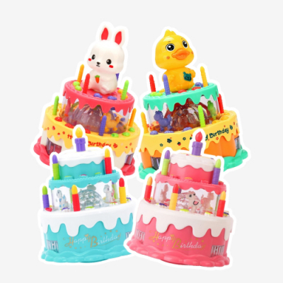 [토이토] 멜로디 케이크 작동완구 토끼 오리 생일 축하 케익 (4종 택1)