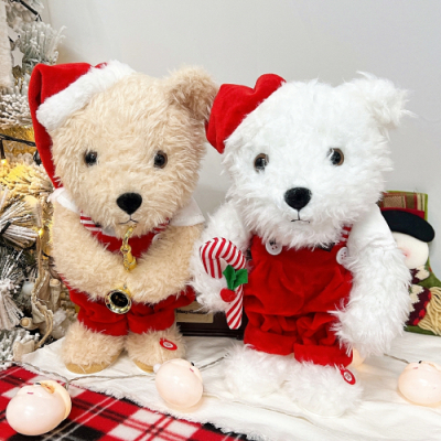 [토이토] 크리스마스 곰돌이 인형 말 따라하는 곰인형 (2종 택1)
