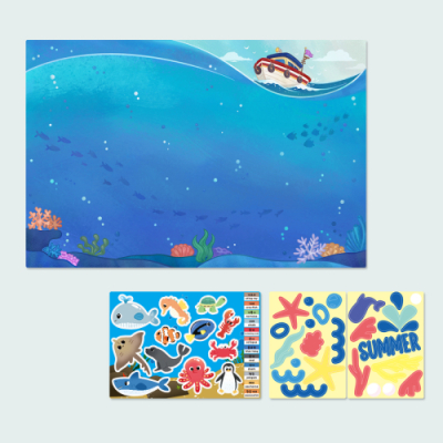 [키룸] 여름 바다동물 바다여행 DIY 환경판