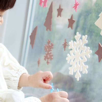 [키룸] 겨울 탈부착 눈꽃송이 스티커(교실 창문 꾸미기/환경미화)