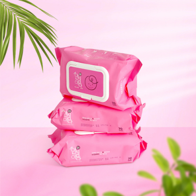 [랄라컴퍼니] 더안심이다 항균물티슈 대용량 70매입 x 10개