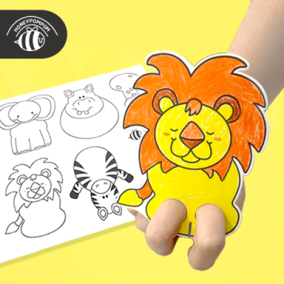 [허니폼폼] 동물 손가락 인형 5인