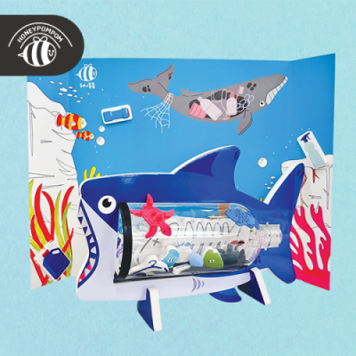 [허니폼폼] 업사이클링 상어만들기 3입