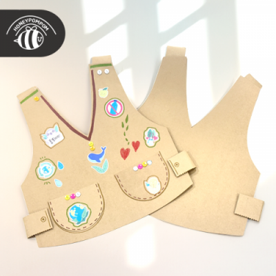 [허니폼폼] 친환경 종이조끼 만들기 5인