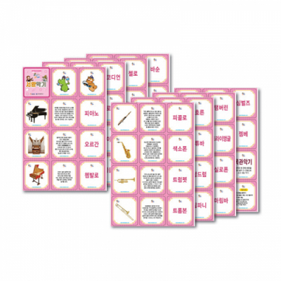 [주은교육] 서양악기 플래쉬카드 (96종)