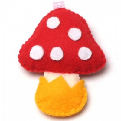 [펠트친구] 버섯 핸드폰 인형만들기(솜,실,바늘포함)