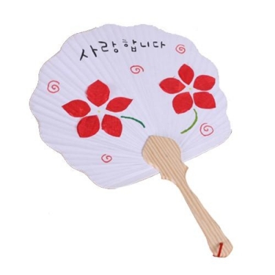 [펠트친구] 꽃 종이부채 꾸미기