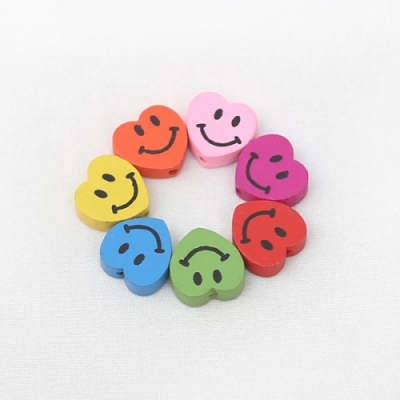 [펠트친구] 스마일 하트 나무비즈(20개 1세트)