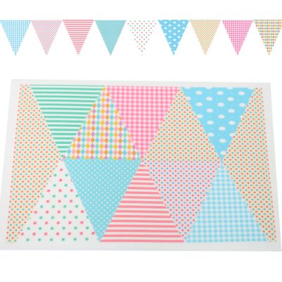 [펠트친구] 무늬펠트지 파스텔 가랜드 만들기