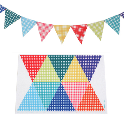 [펠트친구] 무늬펠트지 무지개체크 가랜드 만들기