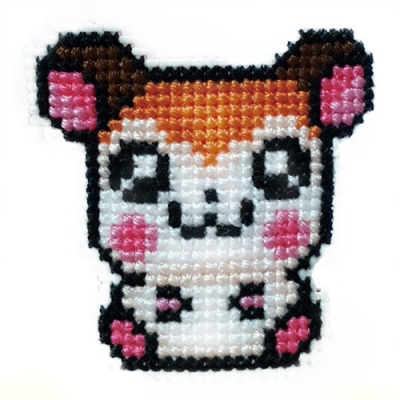 [펠트친구] 십자수 햄님 핸드폰고리 만들기