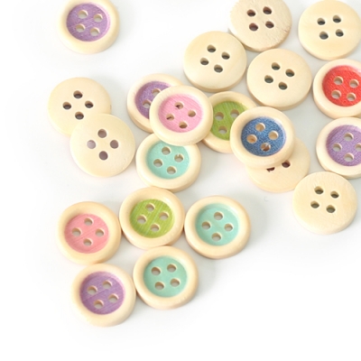 [펠트친구] 매직칼라 나무단추(15개)