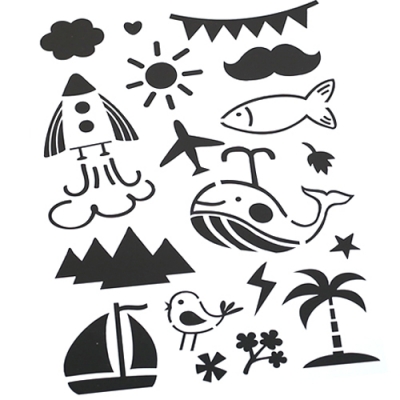 [펠트친구] 스텐실 도안-스카이믹스