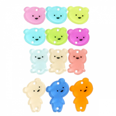 [펠트친구] 곰 아크릴 참장식(4개 1세트/옵션 택1)