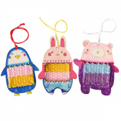 [펠트친구] 직조 위빙 애니멀 가방고리만들기(컬러링)