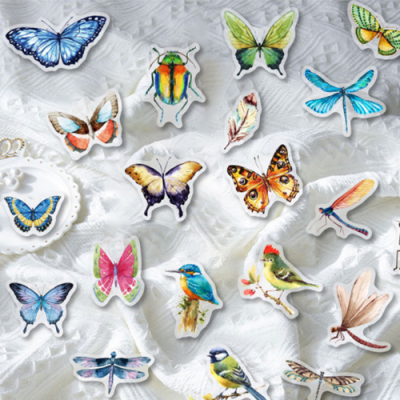 [오케이아트] 곤충 데코 방수 스티커(40매 세트)