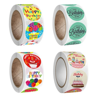 [오케이아트] 해피벌스데이 롤스티커(2.5cm, 4종 택1)