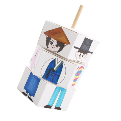 [유니아트] 돌리고 입체 오각퍼즐 세계전통의상 (15X7cm) DIY546