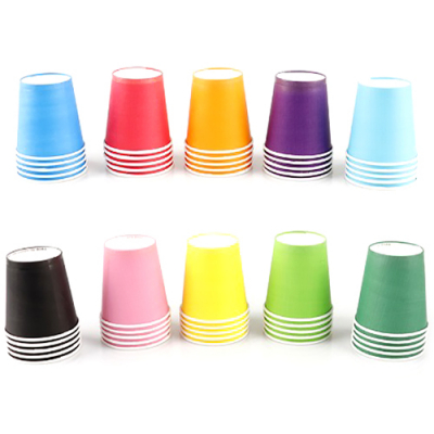 [유니아트] 4.5온스 칼라 종이컵 무지 (색상혼합, 50개X20줄) 1BOX