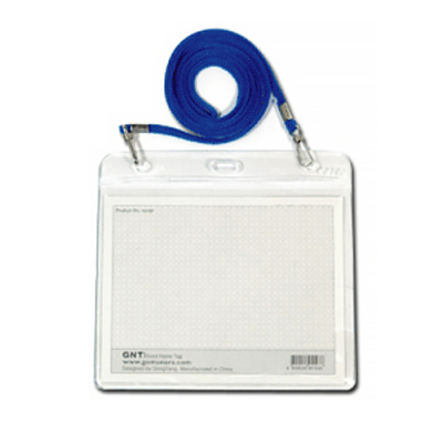 [쁘띠팬시] 역할놀이 미디어 명찰 가로형 (파란줄, 13X12cm, 2종택1)