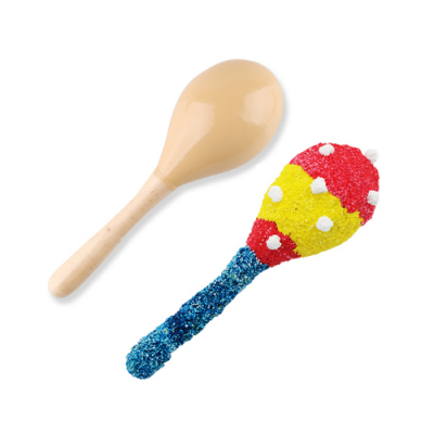 [유니아트] 아프리카 전통악기 나무 마라카스(1개, 6X20cm)