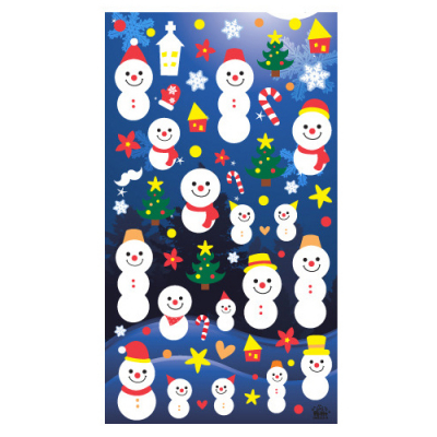 [쁘띠팬시] 해피스노우맨 스티커 (9X20cm)