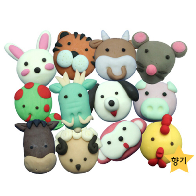 [꼬메빔보] 향기 비누만들기 세트 땅 지킴이 동물 십이지신 (1인용)