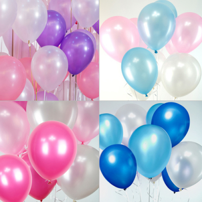 [파티클럽] 30cm 3색 펄풍선 (색상혼합, 50개입, 4컬러 택1)