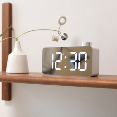 [소원별] 거울 탁상시계 오토듀얼컬러 미러클락 BIG (15.5X4X8.5cm)