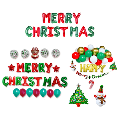 [파티클럽] 크리스마스 호일풍선 장식세트 (3종 택1)