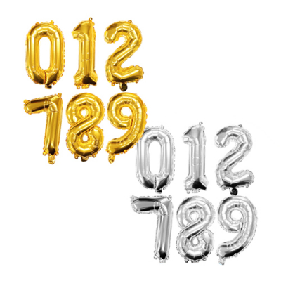 [파티클럽] 호일풍선 숫자 (소, 약30cm)