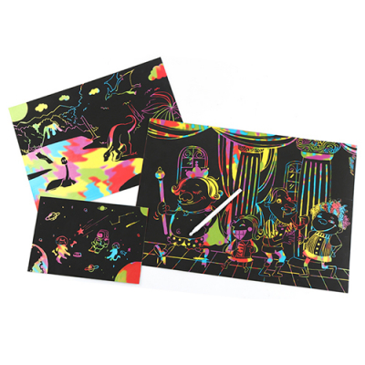 [유니아트] 스크래치종이 (10장+전용펜1개, 비접착/접착 2종 택1)