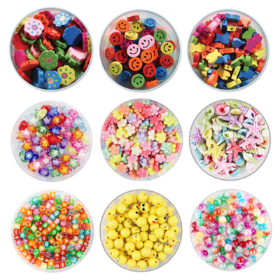 [유니아트] 모양비즈 (1통, 나무/아크릴/플라스틱 3종 택1) N5