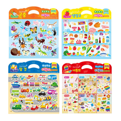 [쁘띠팬시] 무독성 교육용 스티커 (14종 택1)