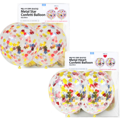[파티클럽] 30cm 꿈풍선 내마음의 별&하트 (5개입, 별/하트 2종 택1)